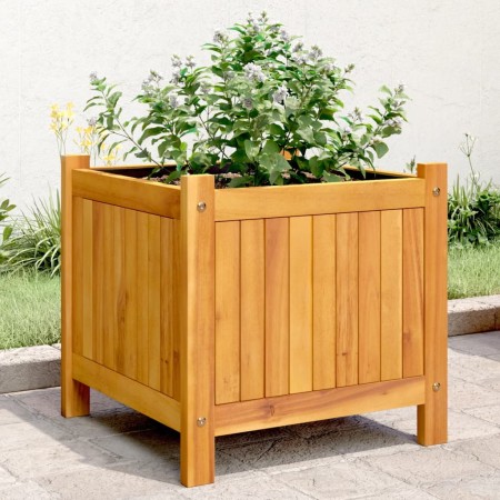Jardinera con forro madera maciza de acacia 42x42x40 cm de , Maceteros y jardineras - Ref: Foro24-366434, Precio: 60,50 €, De...