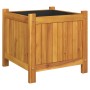 Jardinera con forro madera maciza de acacia 42x42x40 cm de , Maceteros y jardineras - Ref: Foro24-366434, Precio: 60,50 €, De...