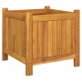 Jardinera con forro madera maciza de acacia 42x42x40 cm de , Maceteros y jardineras - Ref: Foro24-366434, Precio: 60,50 €, De...