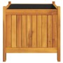 Jardinera con forro madera maciza de acacia 42x42x40 cm de , Maceteros y jardineras - Ref: Foro24-366434, Precio: 60,50 €, De...