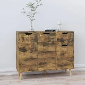 Aparador de madera de ingeniería roble ahumado 90x30x72 cm de vidaXL, Aparadores - Ref: Foro24-326821, Precio: 105,85 €, Desc...