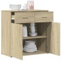 Aparador de madera de ingeniería roble Sonoma 79x38x80 cm de , Aparadores - Ref: Foro24-840522, Precio: 108,77 €, Descuento: %