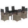 Set comedor jardín 7 pzas y cojines ratán sintético gris de , Conjuntos de jardín - Ref: Foro24-3212366, Precio: 794,82 €, De...