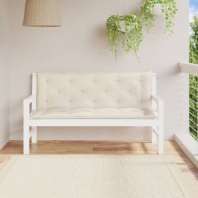 Cojines de banco de jardín 2 uds blanco crema 150x50x7 cm de , Cojines para sillas y sofás - Ref: Foro24-361699, Precio: 60,2...
