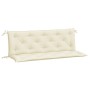 Cojines de banco de jardín 2 uds blanco crema 150x50x7 cm de , Cojines para sillas y sofás - Ref: Foro24-361699, Precio: 60,2...