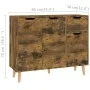 Aparador de madera de ingeniería roble ahumado 90x30x72 cm de vidaXL, Aparadores - Ref: Foro24-326821, Precio: 105,85 €, Desc...