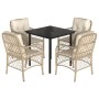 Set comedor de jardín 5 pzas con cojines ratán sintético beige de , Conjuntos de jardín - Ref: Foro24-3212146, Precio: 471,78...