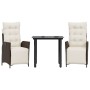 Set comedor de jardín 3 piezas y cojines ratán sintético marrón de , Conjuntos de jardín - Ref: Foro24-3213413, Precio: 334,4...