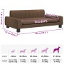 Cama para perros de tela marrón 90x53x30 cm de , Camas para perros - Ref: Foro24-171849, Precio: 87,00 €, Descuento: %