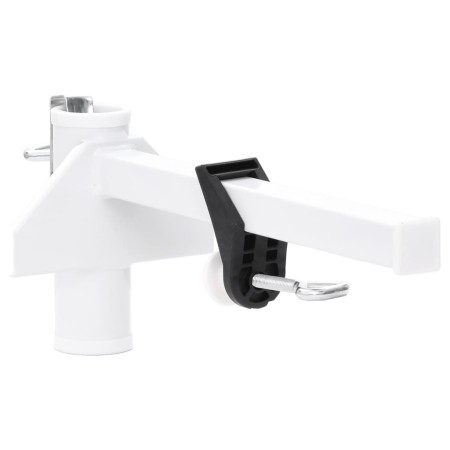 Abrazadera de sombrilla para balcón acero blanco 38 mm de , Accesorios para sombrillas - Ref: Foro24-4003385, Precio: 24,27 €...