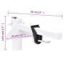 Abrazadera de sombrilla para balcón acero blanco 38 mm de , Accesorios para sombrillas - Ref: Foro24-4003385, Precio: 24,27 €...