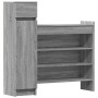 Zapatero madera de ingeniería gris Sonoma 100,5x28x100 cm de , Zapateros y organizadores de calzado - Ref: Foro24-840427, Pre...