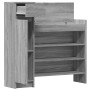 Zapatero madera de ingeniería gris Sonoma 100,5x28x100 cm de , Zapateros y organizadores de calzado - Ref: Foro24-840427, Pre...