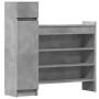 Zapatero madera de ingeniería gris hormigón 100,5x28x100 cm de , Zapateros y organizadores de calzado - Ref: Foro24-840425, P...