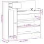 Zapatero madera de ingeniería gris hormigón 100,5x28x100 cm de , Zapateros y organizadores de calzado - Ref: Foro24-840425, P...