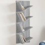 Estantería de pared 4 niveles gris Sonoma 33x16x90 cm de , Estantes y estanterías - Ref: Foro24-840721, Precio: 35,74 €, Desc...