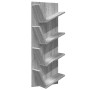 Estantería de pared 4 niveles gris Sonoma 33x16x90 cm de , Estantes y estanterías - Ref: Foro24-840721, Precio: 35,74 €, Desc...