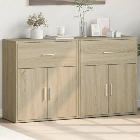 Aparador de madera de ingeniería 2 uds roble Sonoma 60x31x70 cm de , Aparadores - Ref: Foro24-3276548, Precio: 132,51 €, Desc...