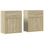 Aparador de madera de ingeniería 2 uds roble Sonoma 60x31x70 cm de , Aparadores - Ref: Foro24-3276548, Precio: 132,51 €, Desc...