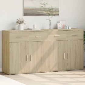 Aparadores 2 uds madera de ingeniería roble Sonoma 79x38x80 cm de , Aparadores - Ref: Foro24-3276618, Precio: 214,16 €, Descu...