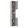 Armario de baño contrachapada gris hormigón 30x30x179 cm de , Muebles de baño - Ref: Foro24-802628, Precio: 88,06 €, Descuent...