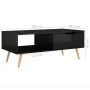 Mesa de centro madera ingeniería negro brillante 100x49,5x43 cm de vidaXL, Mesas de centro - Ref: Foro24-326793, Precio: 70,7...