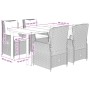 Set comedor de jardín 5 pzas cojines ratán sintético gris claro de , Conjuntos de jardín - Ref: Foro24-3262906, Precio: 590,2...