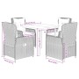 Set comedor de jardín 5 pzas cojines ratán sintético gris claro de , Conjuntos de jardín - Ref: Foro24-3262904, Precio: 528,3...