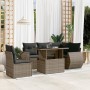 Set de muebles de jardín 6 pzas y cojines ratán sintético gris en Conjuntos de jardín | Comprar online en Foru.es