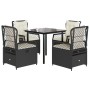 Set de muebles jardín 5 pzas con cojines ratán sintético negro de , Conjuntos de jardín - Ref: Foro24-3262965, Precio: 460,15...