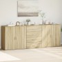 Aparadores 3 uds madera contrachapada color roble sonoma de , Aparadores - Ref: Foro24-3276611, Precio: 267,07 €, Descuento: %