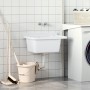 Fregadero utilitario de pared resina blanco 60x40x28 cm de , Fregaderos - Ref: Foro24-4002795, Precio: 78,58 €, Descuento: %