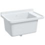 Fregadero utilitario de pared resina blanco 60x40x28 cm de , Fregaderos - Ref: Foro24-4002795, Precio: 78,58 €, Descuento: %
