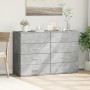 Aparadores 2 uds madera de ingeniería gris hormigón 60x39x80 cm de , Aparadores - Ref: Foro24-3276626, Precio: 193,87 €, Desc...