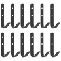 Ganchos de pared en fomra de J 12 unidades acero negro de , Accesorios para riendas de caballos - Ref: Foro24-172460, Precio:...