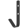 Ganchos de pared en fomra de J 12 unidades acero negro de , Accesorios para riendas de caballos - Ref: Foro24-172460, Precio:...