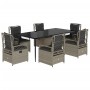 Set comedor jardín 7 pzas y cojines ratán sintético gris claro de , Conjuntos de jardín - Ref: Foro24-3263032, Precio: 855,22...