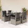 Set comedor de jardín 5 pzas cojines ratán sintético gris claro de , Conjuntos de jardín - Ref: Foro24-3263030, Precio: 498,2...