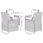 Set comedor de jardín 5 piezas y cojines ratán sintético marrón de , Conjuntos de jardín - Ref: Foro24-3262848, Precio: 520,8...