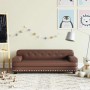 Sofá para niños de cuero sintético marrón 90x53x30 cm de , Mobiliario para bebés y niños pequeños - Ref: Foro24-3196289, Prec...