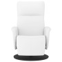 Sillón reclinable con reposapiés cuero sintético blanco de , Sillones - Ref: Foro24-356550, Precio: 186,81 €, Descuento: %