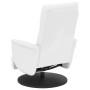 Sillón reclinable con reposapiés cuero sintético blanco de , Sillones - Ref: Foro24-356550, Precio: 186,81 €, Descuento: %