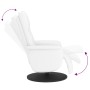 Sillón reclinable con reposapiés cuero sintético blanco de , Sillones - Ref: Foro24-356550, Precio: 186,81 €, Descuento: %