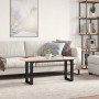 Mesa de centro marco O madera maciza pino y acero 110x40x45 cm de , Mesas de cocina y de comedor - Ref: Foro24-3282667, Preci...