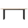 Mesa de centro marco O madera maciza pino y acero 110x40x45 cm de , Mesas de cocina y de comedor - Ref: Foro24-3282667, Preci...
