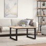 Mesa de centro marco O madera maciza pino y acero 90x90x45 cm de , Mesas de cocina y de comedor - Ref: Foro24-3282665, Precio...