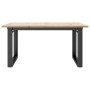 Mesa de centro marco O madera maciza pino y acero 90x90x45 cm de , Mesas de cocina y de comedor - Ref: Foro24-3282665, Precio...