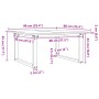 Mesa de centro marco O madera maciza pino y acero 90x90x45 cm de , Mesas de cocina y de comedor - Ref: Foro24-3282665, Precio...