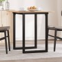 Mesa de comedor marco O madera maciza pino y acero 70x70x75 cm de , Mesas de cocina y de comedor - Ref: Foro24-3282671, Preci...
