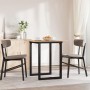 Mesa de comedor marco O madera maciza pino y acero 70x70x75 cm de , Mesas de cocina y de comedor - Ref: Foro24-3282671, Preci...